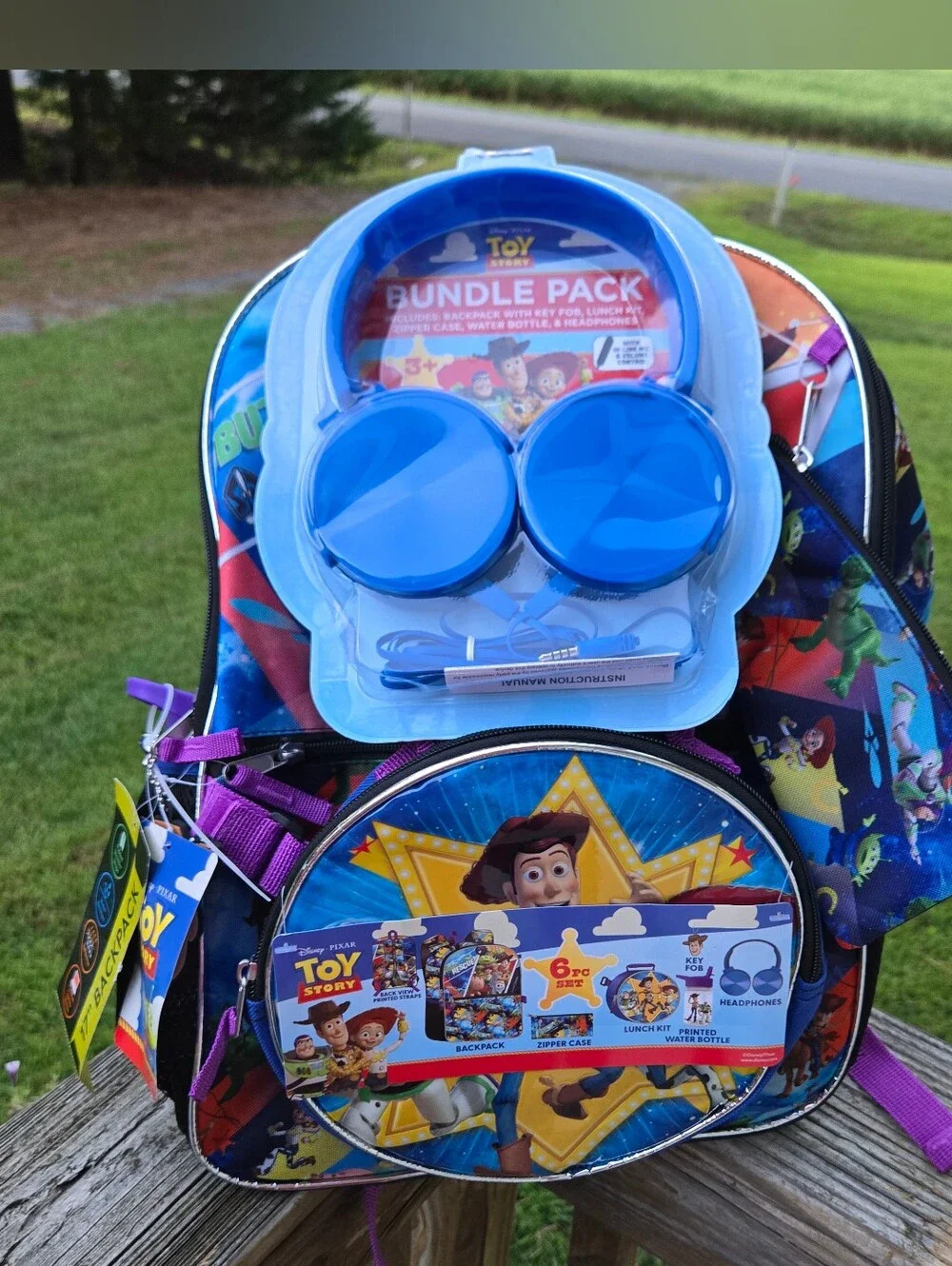 Toy Story 6-Piece Bundle - Backpack Set with Headphones & Lunch Kit